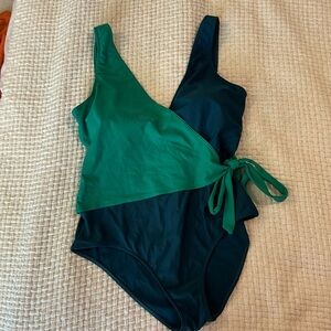 Summersalt Perfect Wrap Teal/Green One piece Sz 14